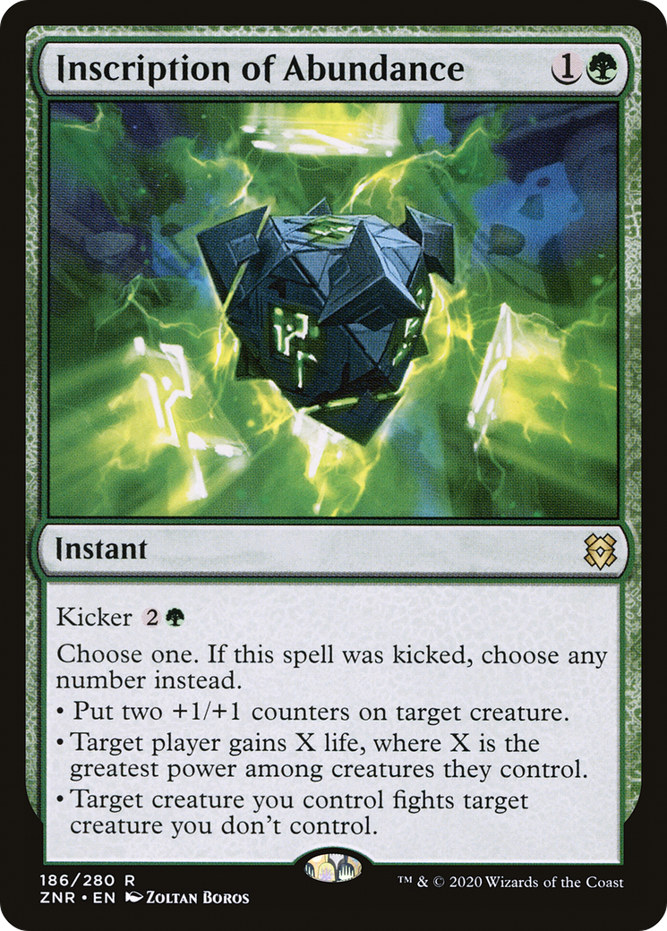 Image of Inscription of Abundance (ZNR-186) - Zendikar Rising Foil