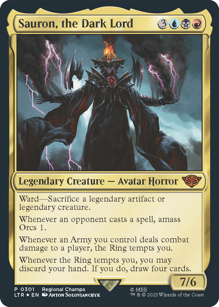 Image of Sauron, the Dark Lord (PTP-301) - Pro Tour Promos Foil