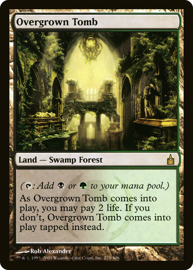 Image of Overgrown Tomb (RAV-279) - Ravnica: City of Guilds Foil