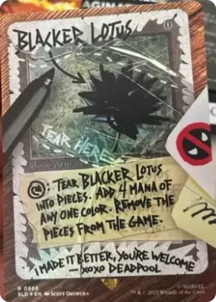 Image of Blacker Lotus (SLD-869) - Secret Lair Drop (Borderless) Foil