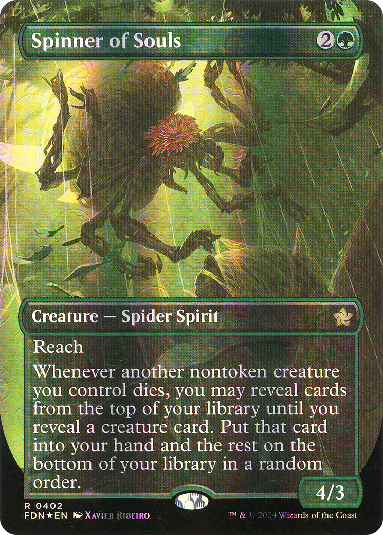 Image of Spinner of Souls (Borderless) (Mana Foil) (FDN-402) - Foundations (Borderless) Foil