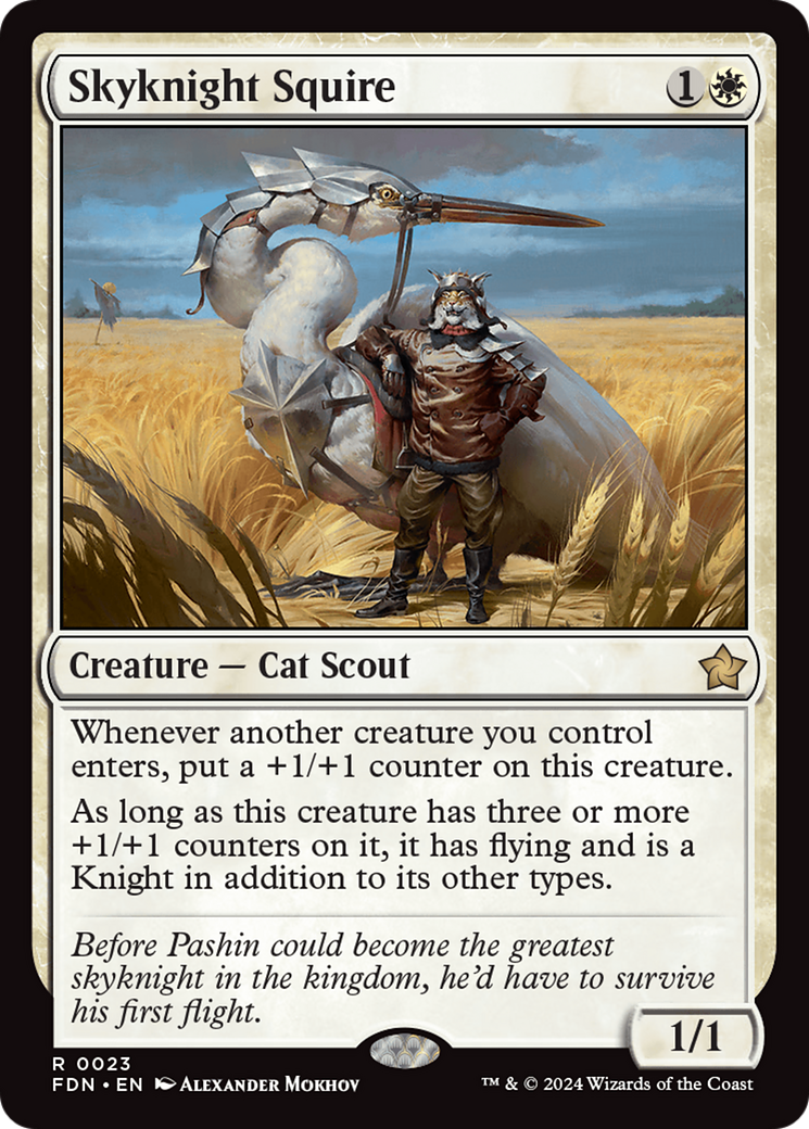 Image of Skyknight Squire (FDN-023) - Foundations Foil