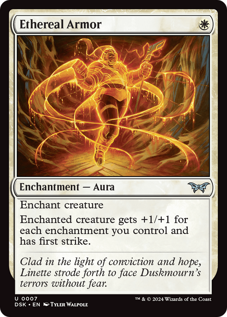 Image of Ethereal Armor (DSK-007) - Duskmourn: House of Horror Foil