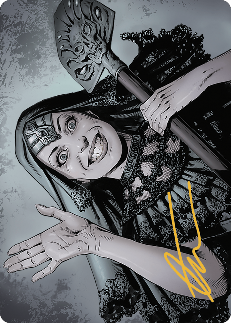 Image of Gisa, the Hellraiser // Gisa, the Hellraiser (AOTJ-051) - Outlaws of Thunder Junction Art Series (Borderless) Foil