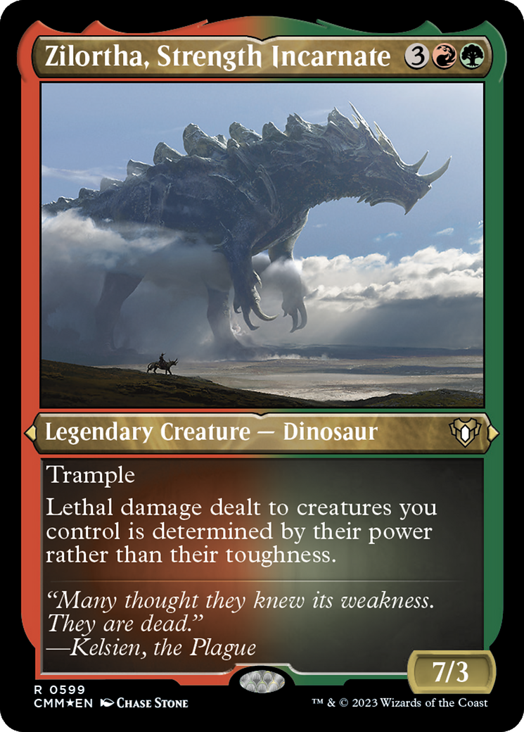 Image of Zilortha, Strength Incarnate (CMM-599) - Commander Masters Etched Foil