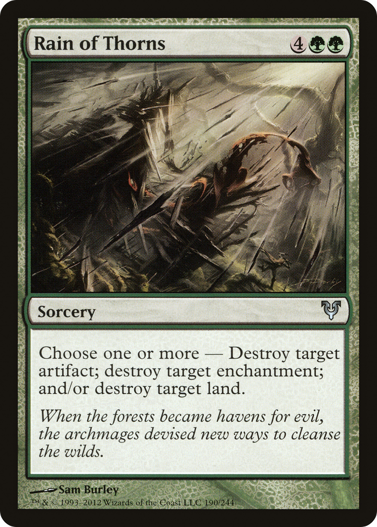 Image of Rain of Thorns (AVR-190) - Avacyn Restored Foil