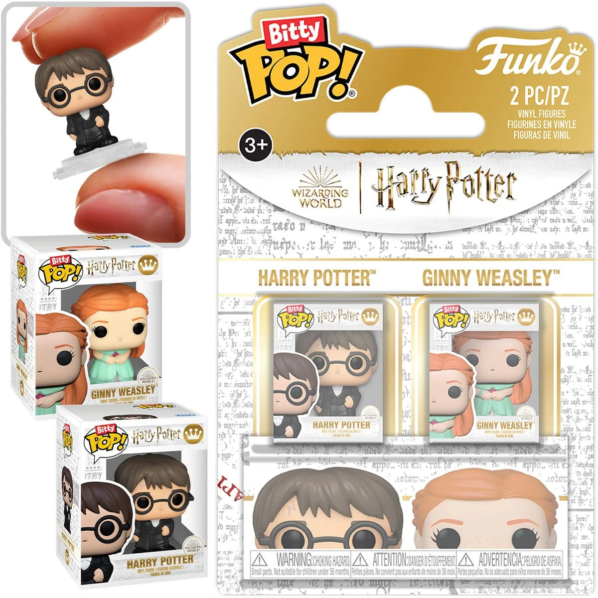 Image of Harry Potter and the Goblet of Fire Harry Potter and Ginny Weasley Funko Bitty Pop! Mini-Figure 2-Pack