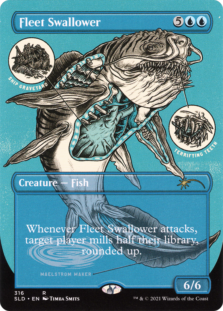 Image of Fleet Swallower (SLD-316) - Secret Lair Drop (Borderless) Etched Foil