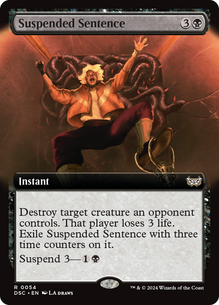 Image of Suspended Sentence (Extended Art) (DSC-054) - Duskmourn: House of Horror Commander: (Extended Art)