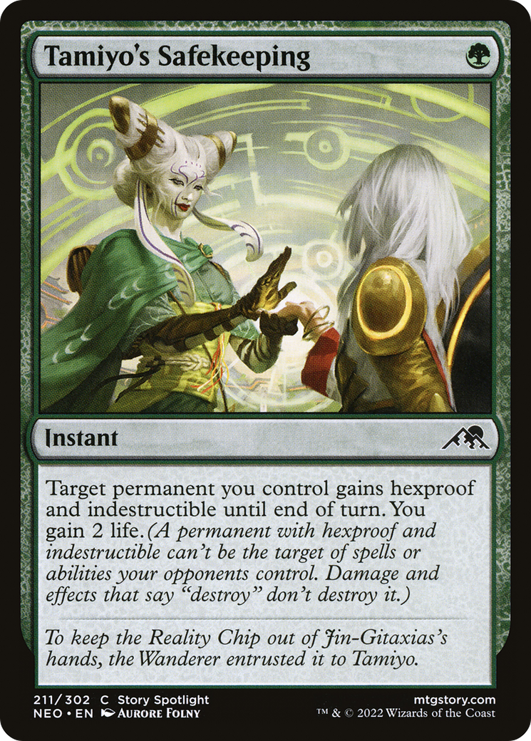 Image of Tamiyo's Safekeeping (NEO-211) - Kamigawa: Neon Dynasty Foil
