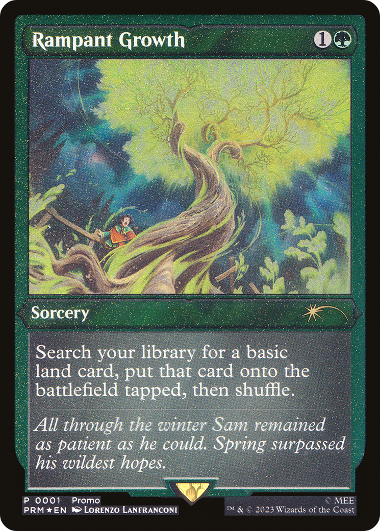 Image of Rampant Growth (PW23-009) - Wizards Play Network 2023 Etched Foil