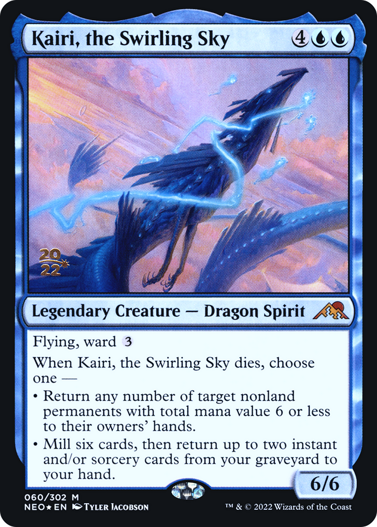 Image of Kairi, the Swirling Sky (PRE-060) - Kamigawa: Neon Dynasty Promos Foil