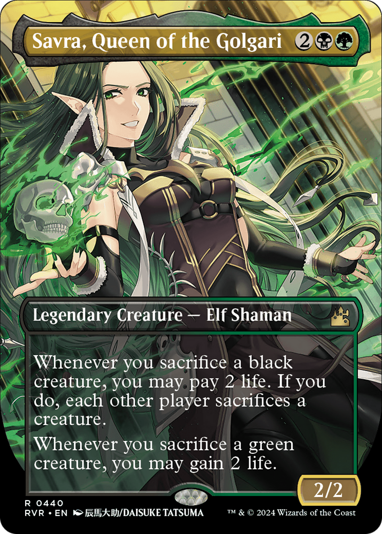 Image of Savra, Queen of the Golgari (Anime Borderless) (RVR-440) - Ravnica Remastered (Borderless)