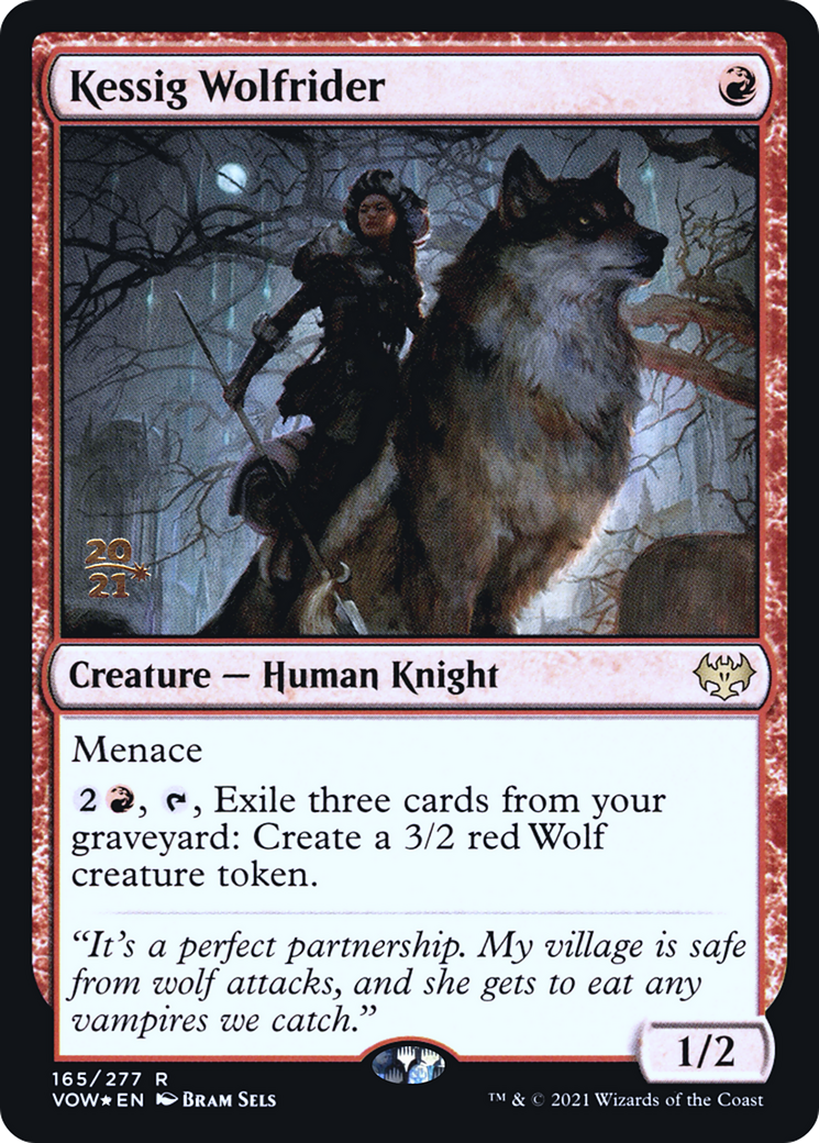 Image of Kessig Wolfrider (PRE-165) - Innistrad: Crimson Vow Promos Foil