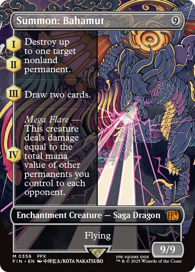 Image of Summon: Bahamut (Borderless) (FIN-356) - FINAL FANTASY: (enchantment) (Borderless)