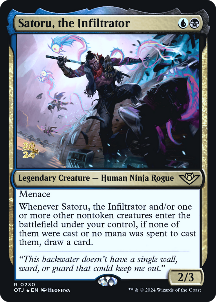 Image of Satoru, the Infiltrator (PRE-230) - Outlaws of Thunder Junction Promos Foil