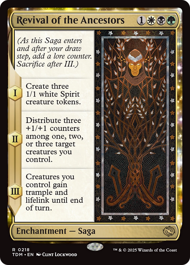 Image of Revival of the Ancestors (TDM-218) - Tarkir: Dragonstorm: (enchantment) Foil