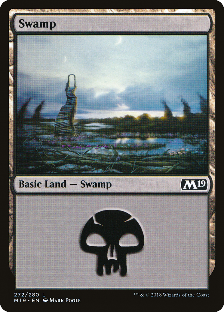 Image of Swamp (272) (M19-272) - Core Set 2019 Foil
