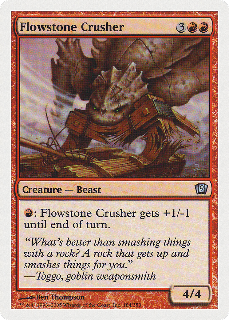 Image of Flowstone Crusher (9ED-184★) - 9th Edition Foil