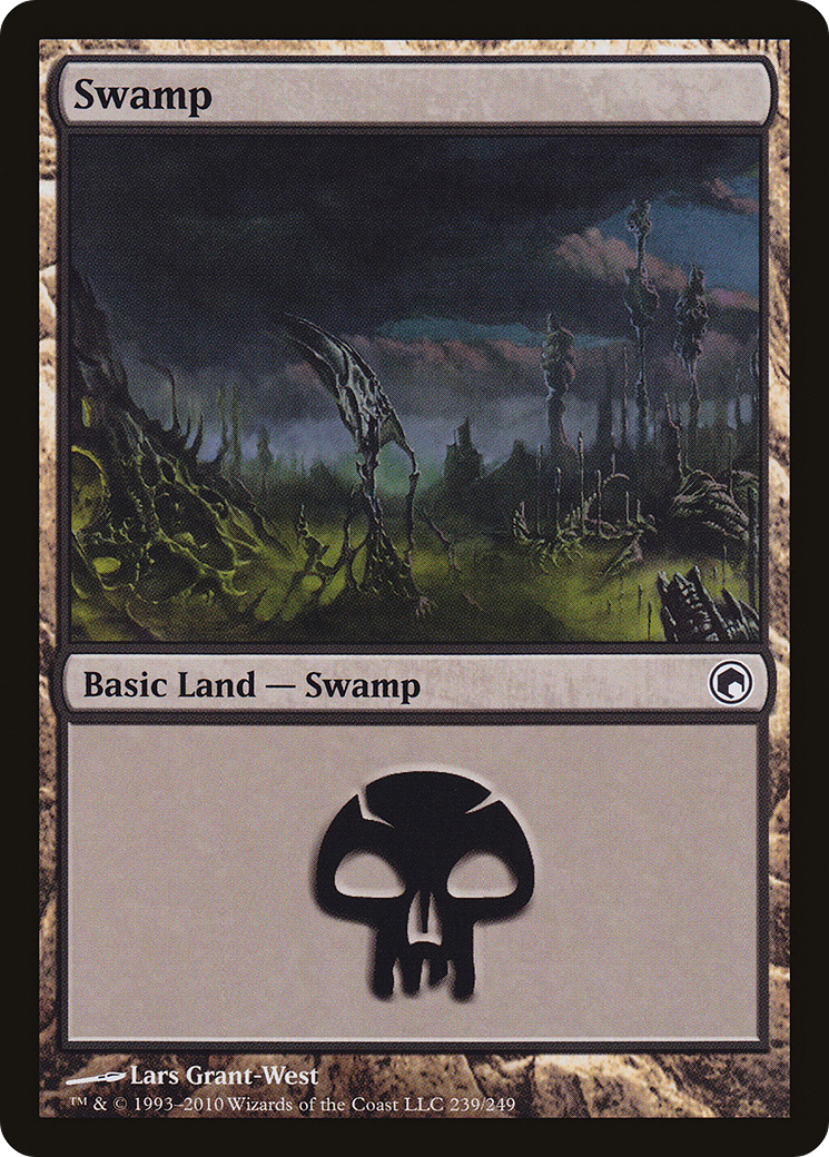 Image of Swamp (239) (SOM-239) - Scars of Mirrodin Foil