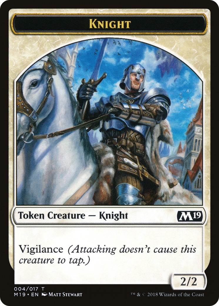 Image of Knight Token (M19-004) - Core Set 2019 Tokens