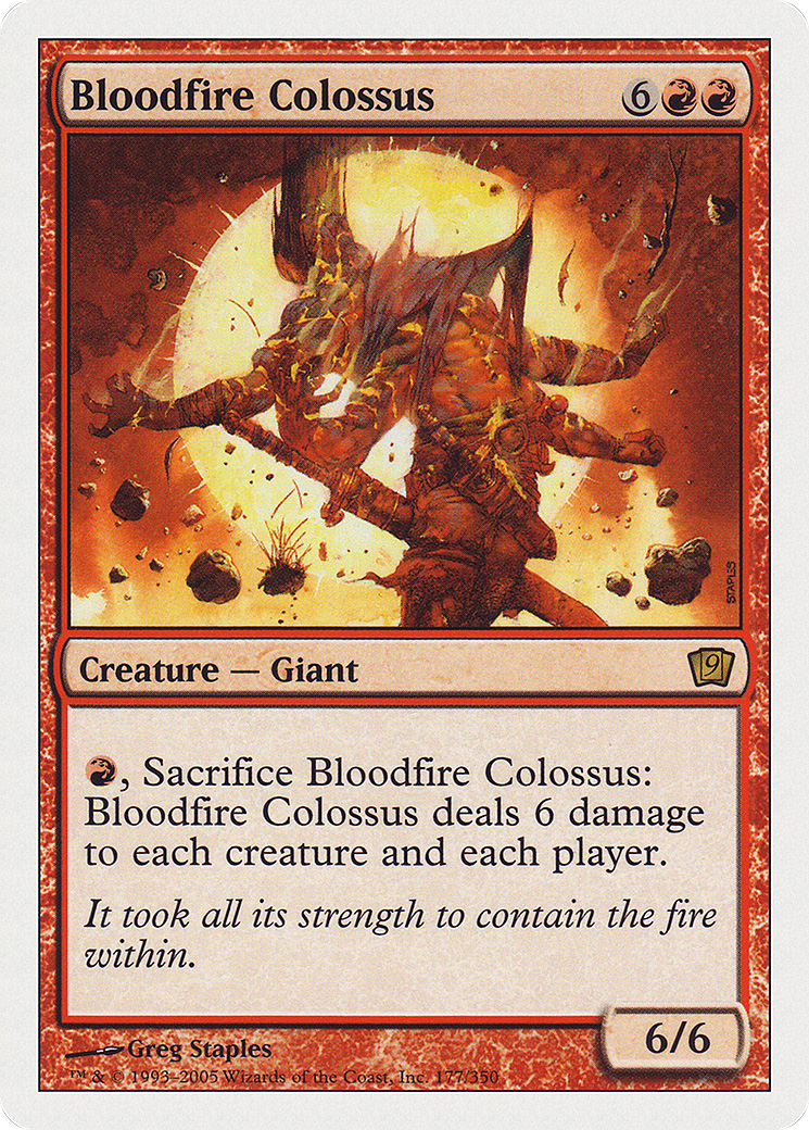 Image of Bloodfire Colossus (9ED-177★) - 9th Edition Foil