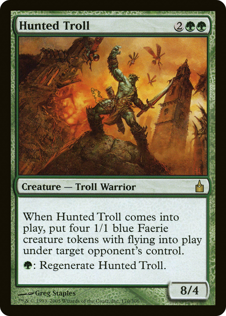 Image of Hunted Troll (RAV-170) - Ravnica: City of Guilds Foil