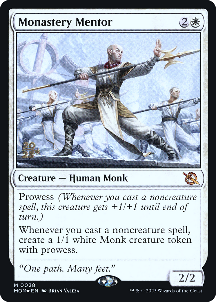 Image of Monastery Mentor (PRE-028) - March of the Machine Promos Foil
