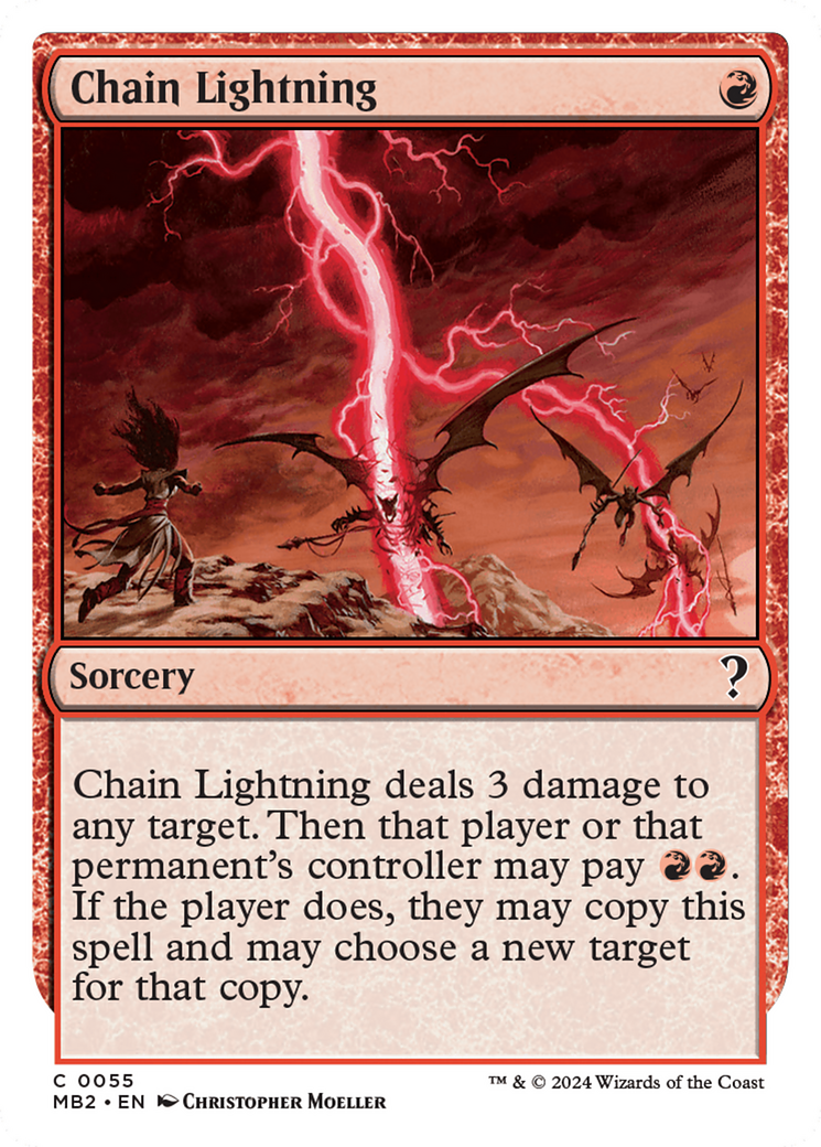 Image of Chain Lightning (White Border) (MB2-055) - Mystery Booster 2