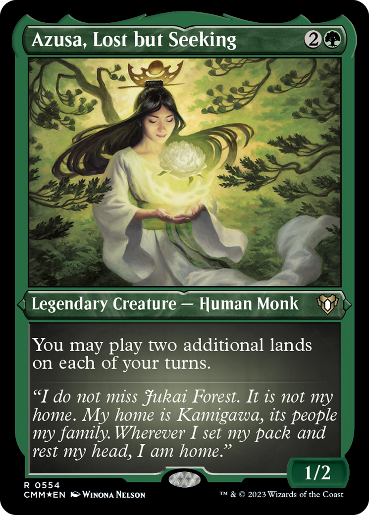 Image of Azusa, Lost but Seeking (CMM-554) - Commander Masters Etched Foil