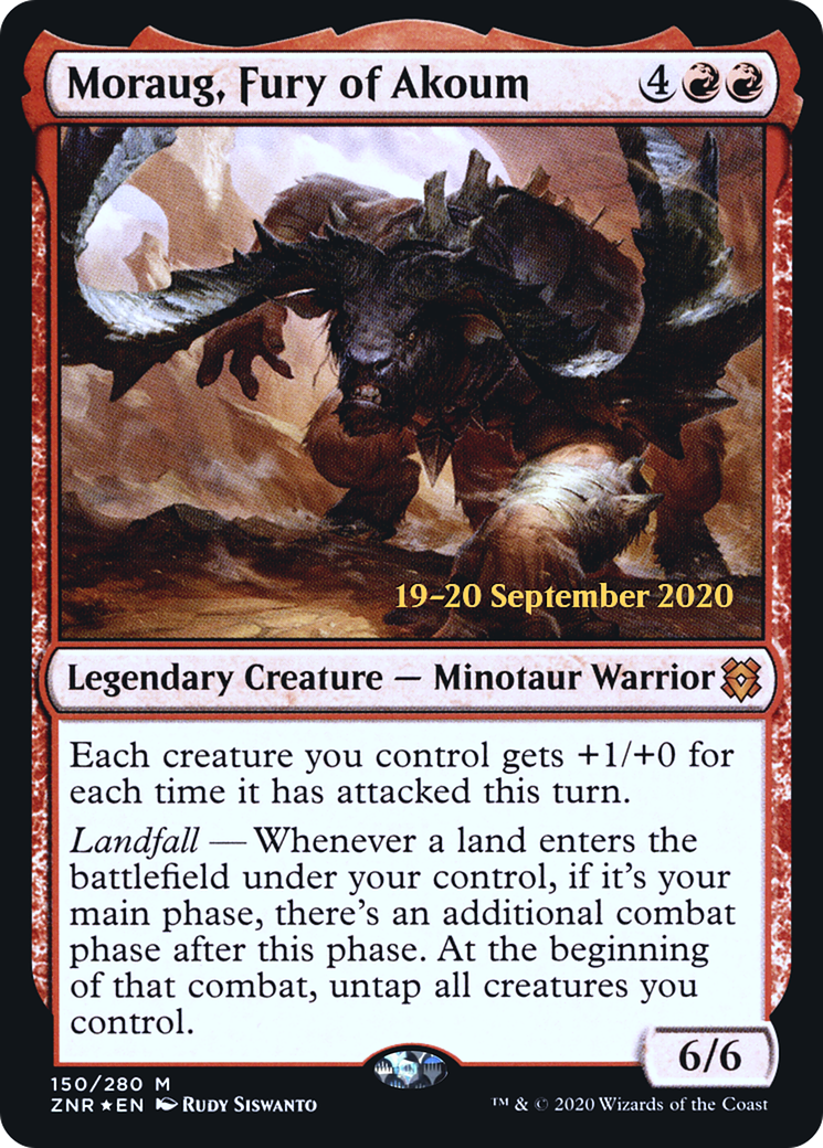 Image of Moraug, Fury of Akoum (PRE-150) - Zendikar Rising Promos Foil