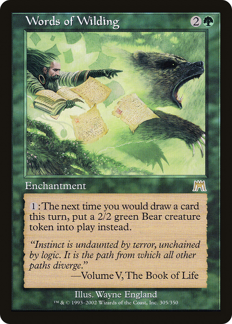 Image of Words of Wilding (ONS-305) - Onslaught Foil