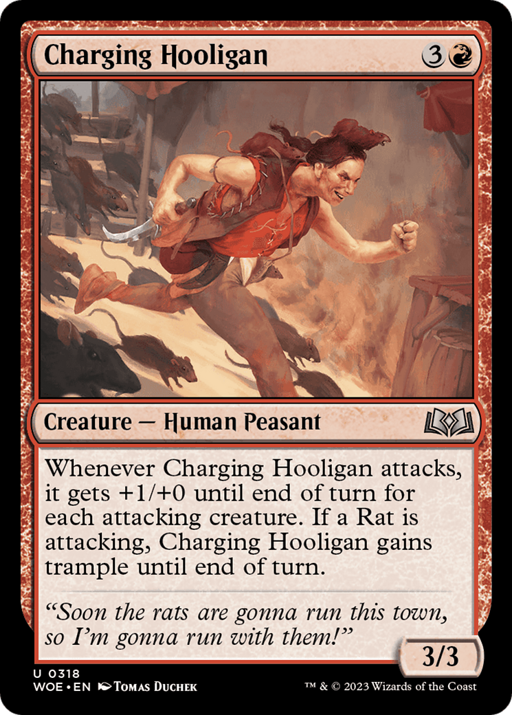 Image of Charging Hooligan (WOE-318) - Wilds of Eldraine Foil