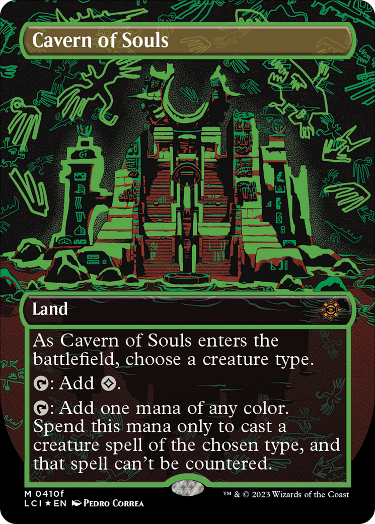 Image of Cavern of Souls (0410f) (Borderless) (LCI-410F) - The Lost Caverns of Ixalan (Borderless) Foil