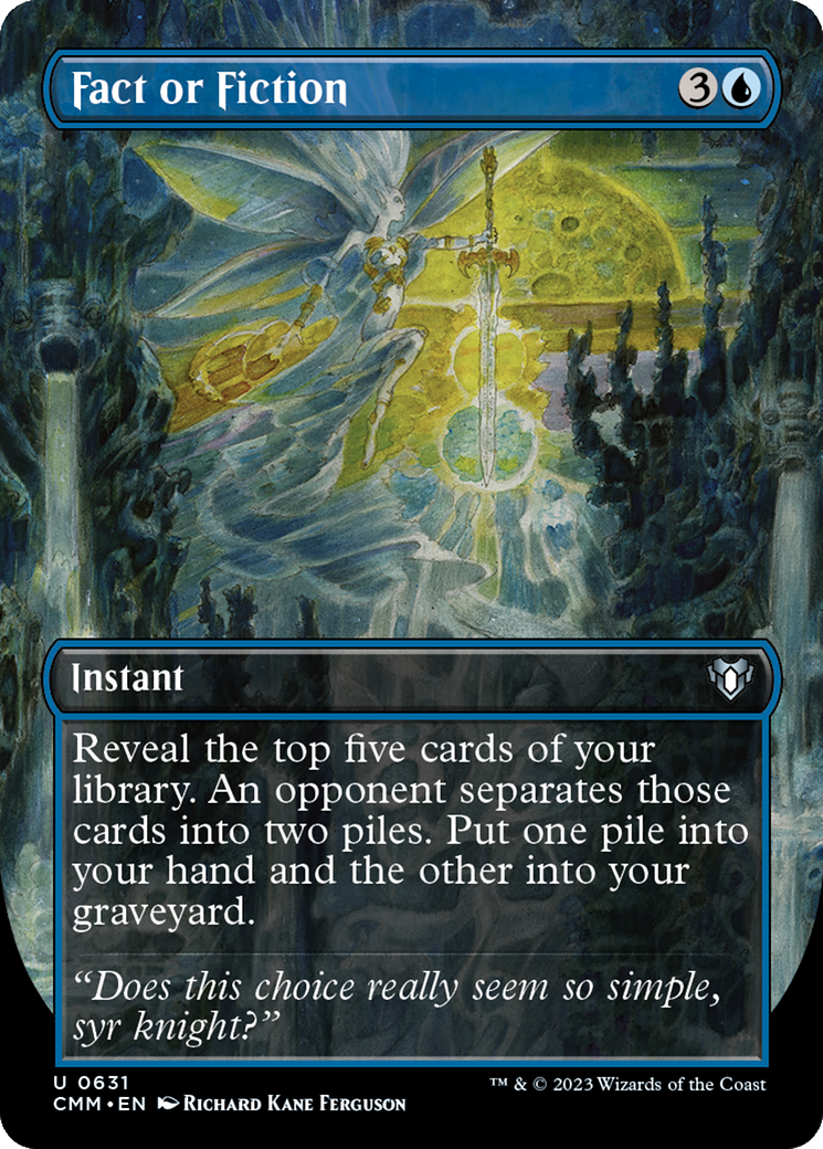 Image of Fact or Fiction (Borderless) (CMM-631) - Commander Masters (Borderless) Foil