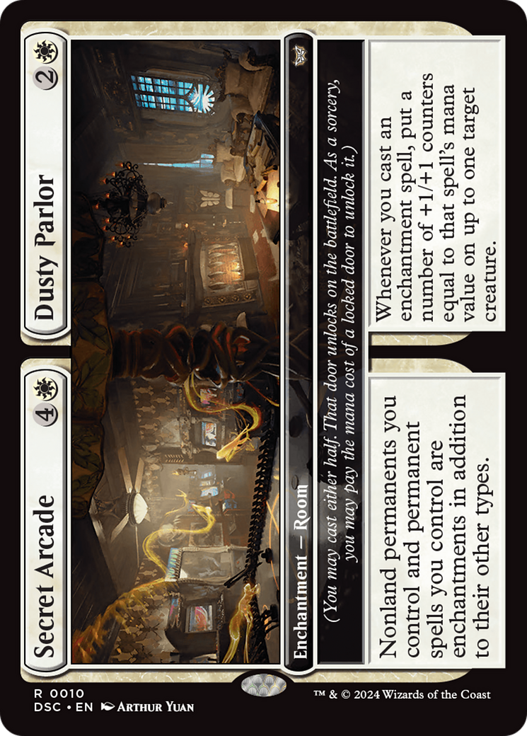 Image of Secret Arcade // Dusty Parlor (DSC-010) - Duskmourn: House of Horror Commander