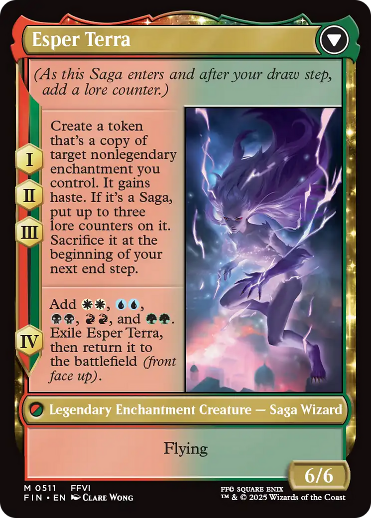 Image of Terra, Magical Adept (Extended Art) (FIN-511) - FINAL FANTASY: (enchantment, Extended Art) Foil