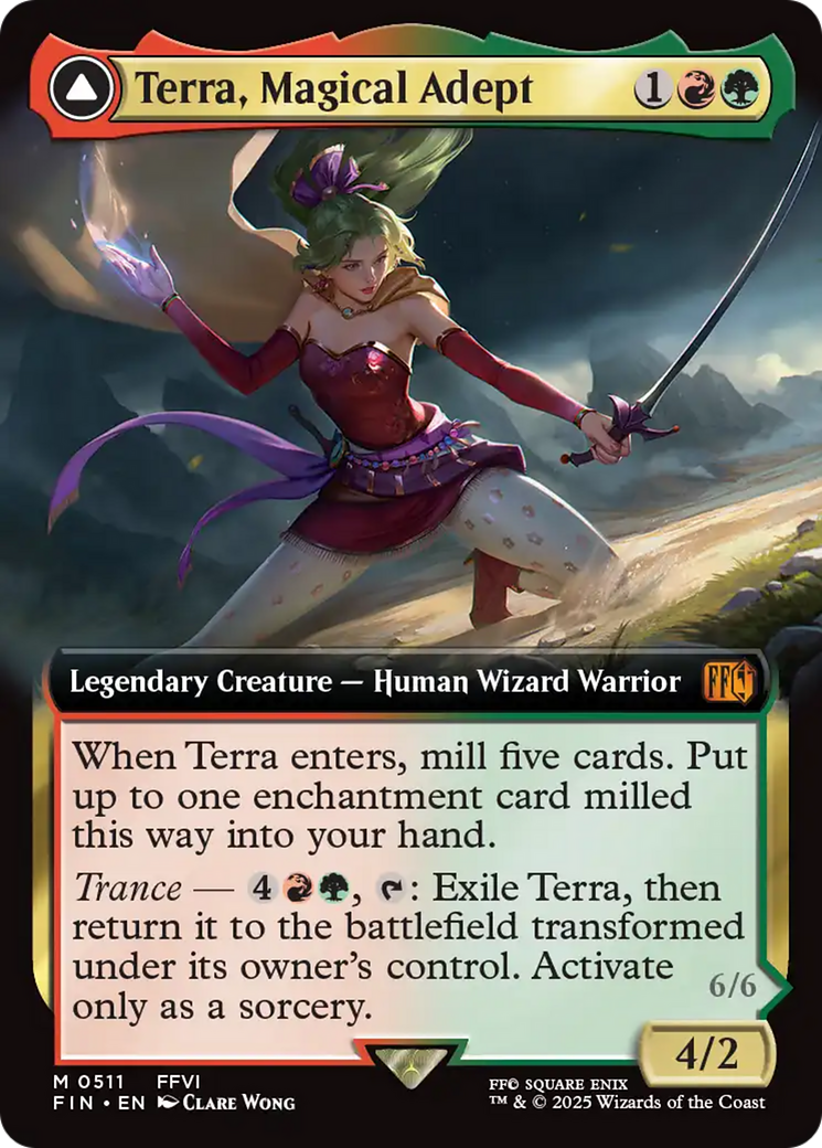 Image of Terra, Magical Adept (Extended Art) (FIN-511) - FINAL FANTASY: (enchantment, Extended Art)