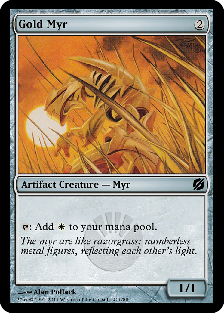 Image of Gold Myr (TD2-006) - Duel Decks: Mirrodin Pure vs. New Phyrexia