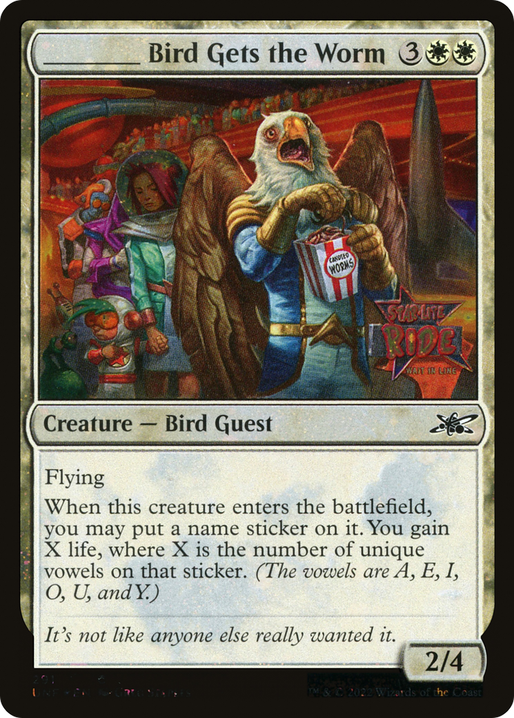 Image of _____ Bird Gets the Worm (Galaxy Foil) (UNF-291) - Unfinity Foil