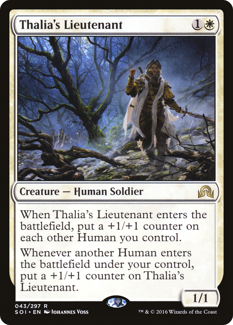 Image of Thalia's Lieutenant (SOI-043) - Shadows over Innistrad Foil