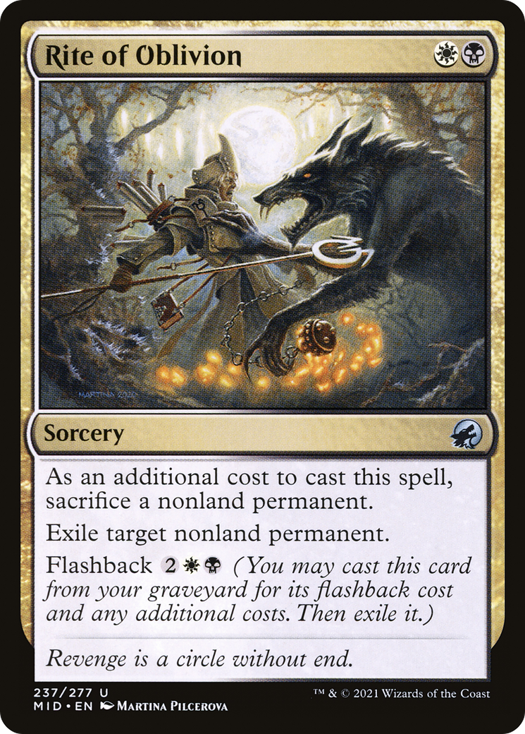 Image of Rite of Oblivion (MID-237) - Innistrad: Midnight Hunt Foil