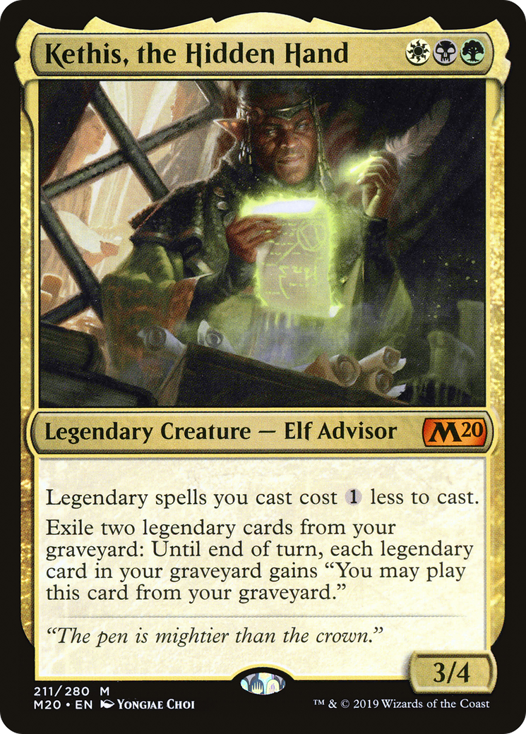 Image of Kethis, the Hidden Hand (M20-211) - Core Set 2020 Foil