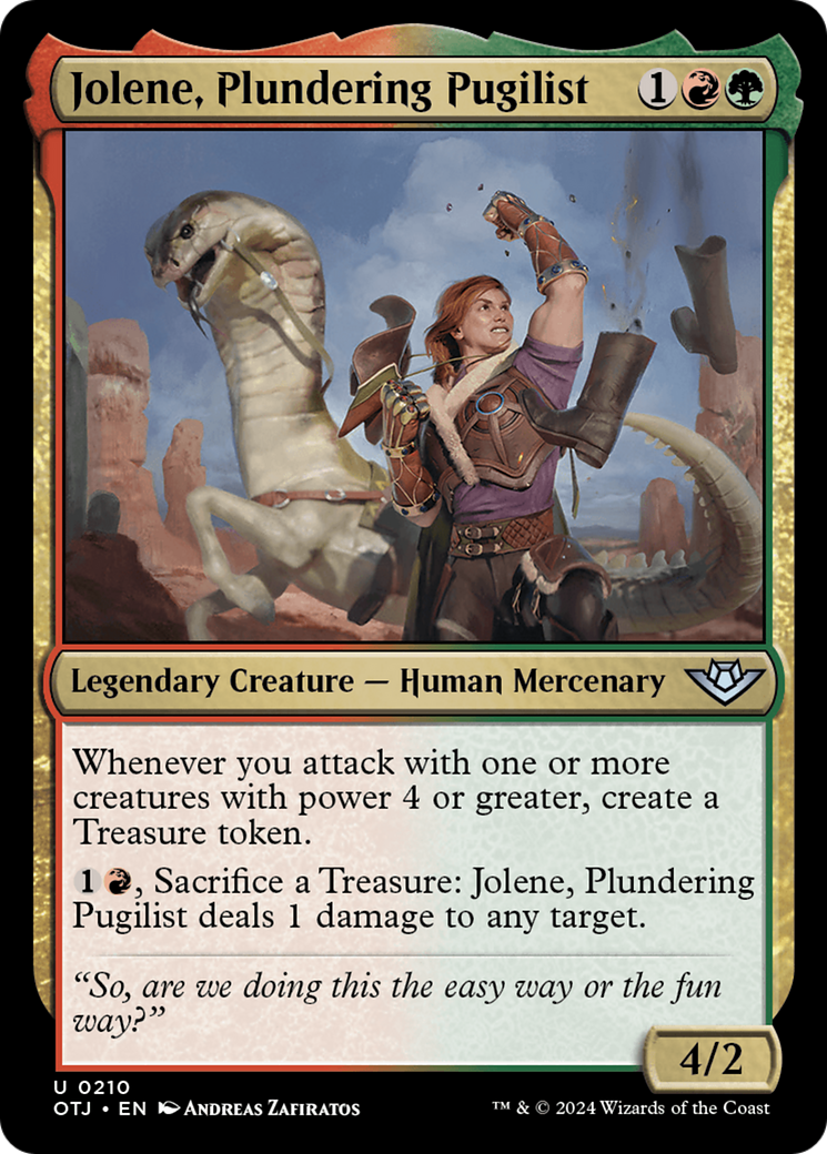 Image of Jolene, Plundering Pugilist (OTJ-210) - Outlaws of Thunder Junction