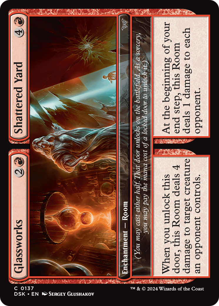 Image of Glassworks // Shattered Yard (DSK-137) - Duskmourn: House of Horror Foil