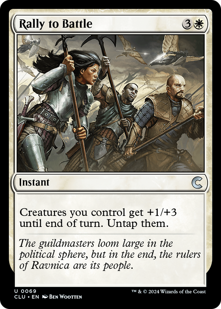 Image of Rally to Battle (CLU-069) - Ravnica: Clue Edition