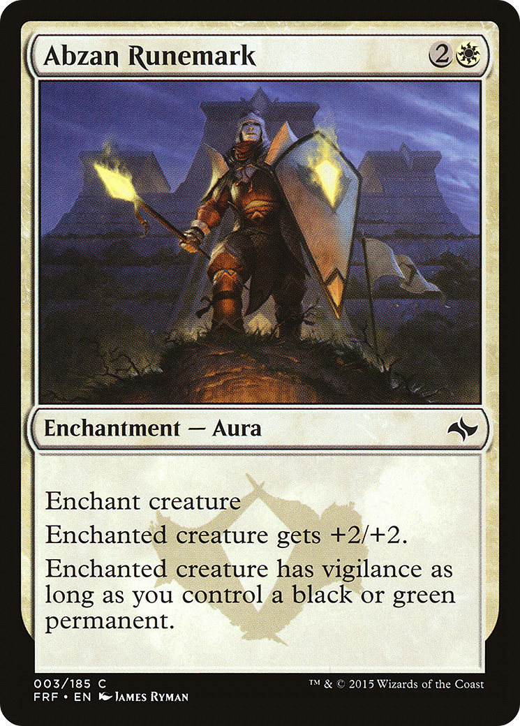 Image of Abzan Runemark (FRF-003) - Fate Reforged Foil