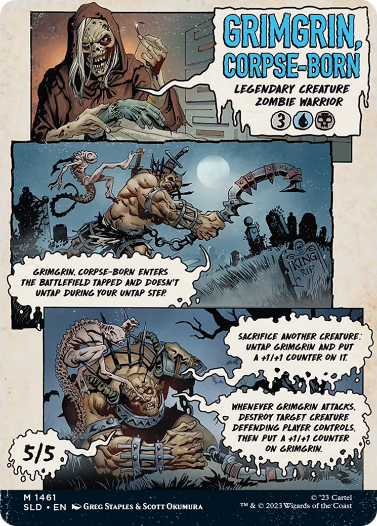 Image of Grimgrin, Corpse-Born (SLD-1461) - Secret Lair Drop: (Full Art) (Borderless)
