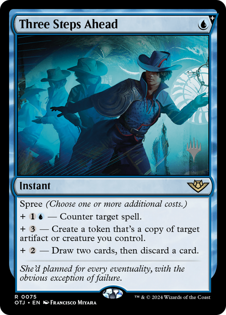 Image of Three Steps Ahead (PPOTJ-075) - Outlaws of Thunder Junction Promos