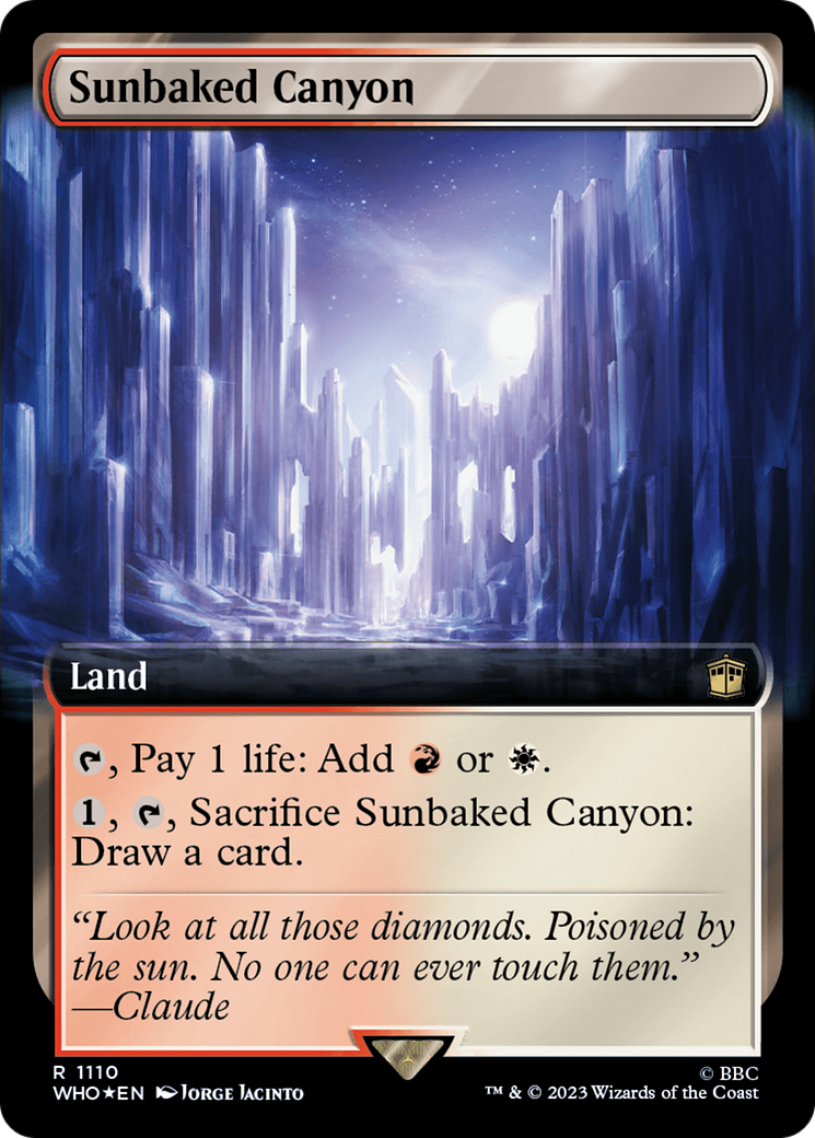 Image of Sunbaked Canyon (Extended Art) (Surge Foil) (WHO-1110) - Doctor Who: (Extended Art) Foil